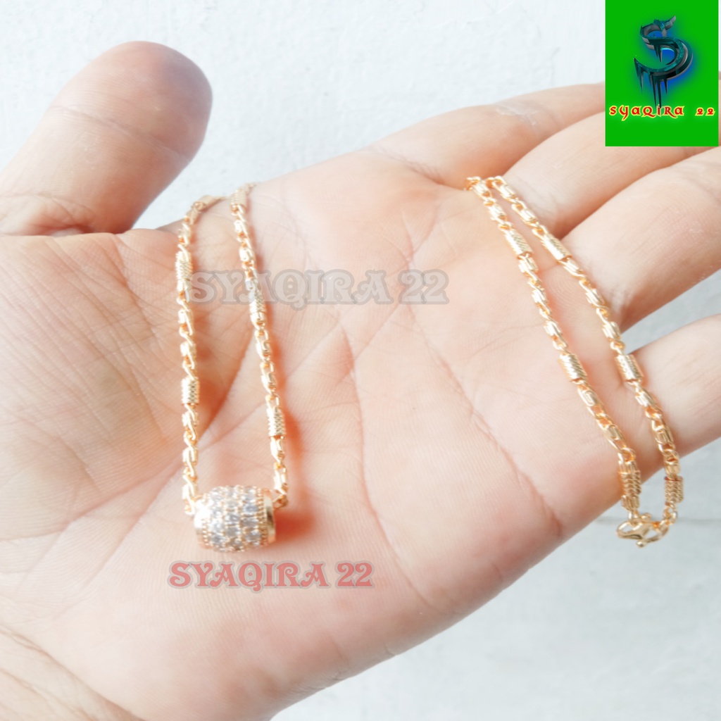 Kalung cantik asli anti luntur BMB-BOLA² anti karat ori kalung pengganti emas 24k dewasa model terba