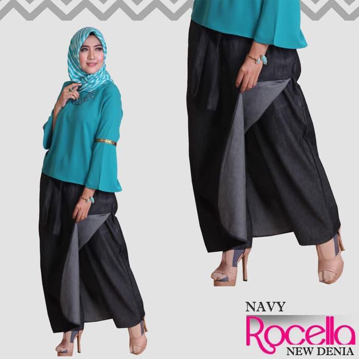 Terbaru Rocella Rok Celana New Denia Jeans - Black | Busana Wanita Muslimah - Hitam Paling Laris