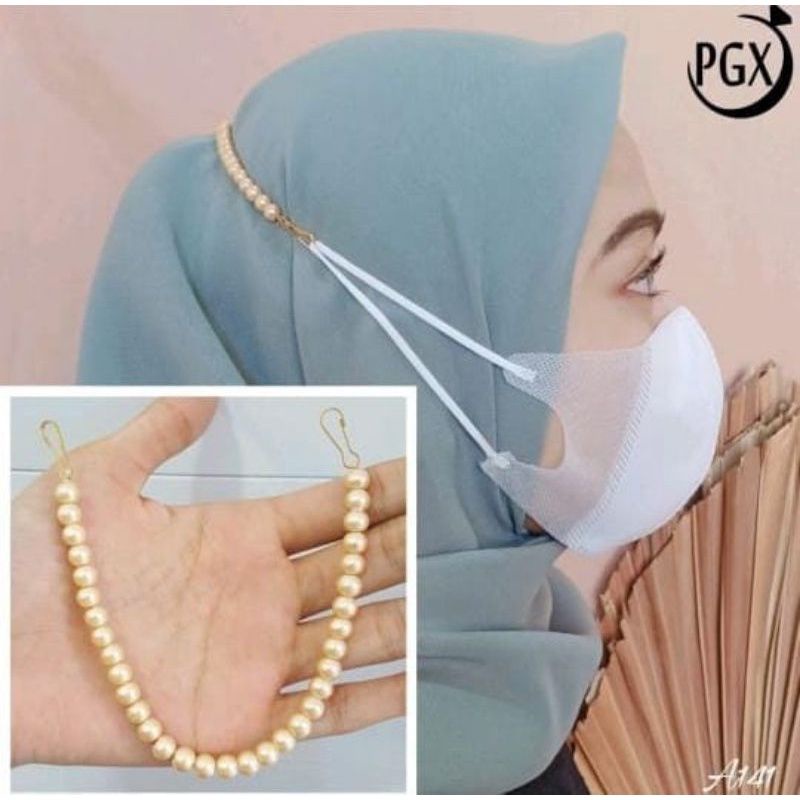KONEKTOR MASKER / KONEKTOR MASKER HIJAB / KONEKTOR MASKER HIJAB MUTIARA