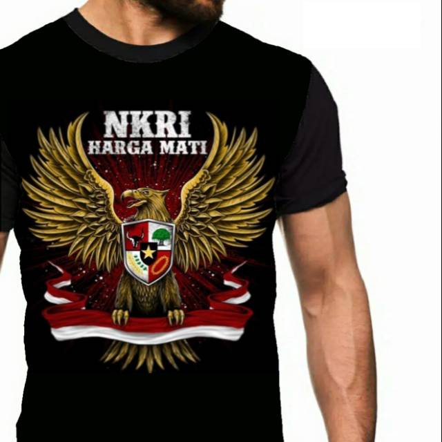 Kaos NKRI harga mati Garuda di dadaku dada Indonesia merah putih anak cowok pria distro Bandung