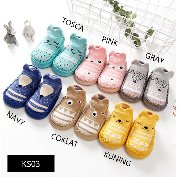 Sepatu Anak Bayi Anti Slip / Baby Socks Shoes / Sepatu Baby / Kaos Kaki / Bayi Sepatu Bayi Prewalker Anti Slip