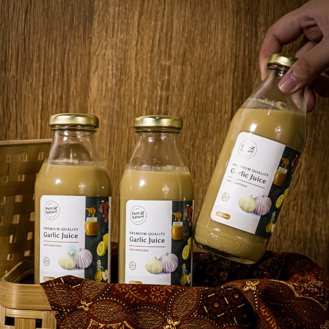 PureNature Jus Bawang Putih Tunggal Jahe Merah Lemon Cuka Apel Madu