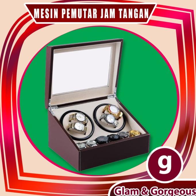 Pemutar Jam Tangan Otomatis WW001 / Watch Winder 4+6 Bonus Adaptor