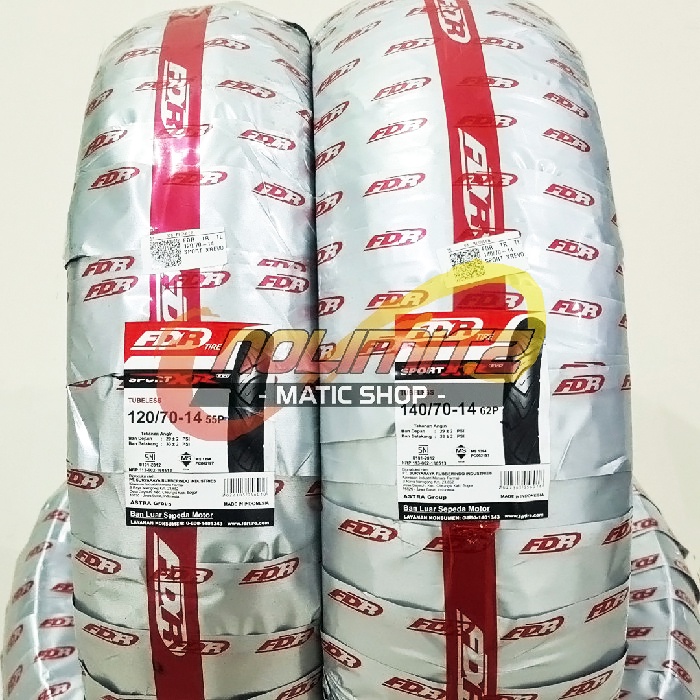 Ban Motor FDR Sport XR Evo Depan Belakang 120/70 - 14 &amp; 140/70 - 14 Aerox 155