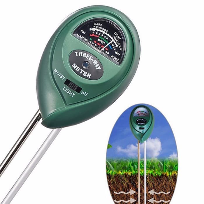 Digital Soil Analyzer Meter Alat Ukur pH Moisture Light Tanah