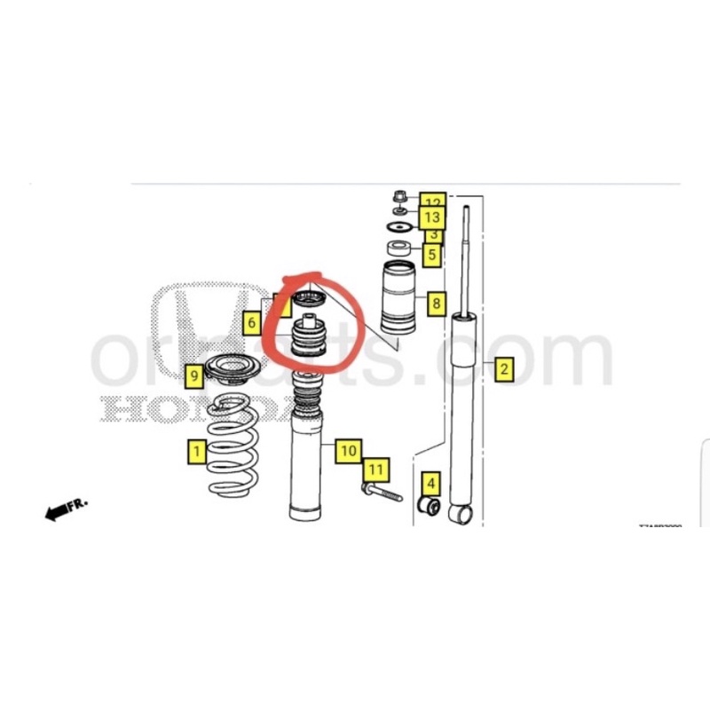 Bush Bushing Mounting Support Shock Shockbreaker Belakang Honda HRV, Jazz RS GK5 2015-2020