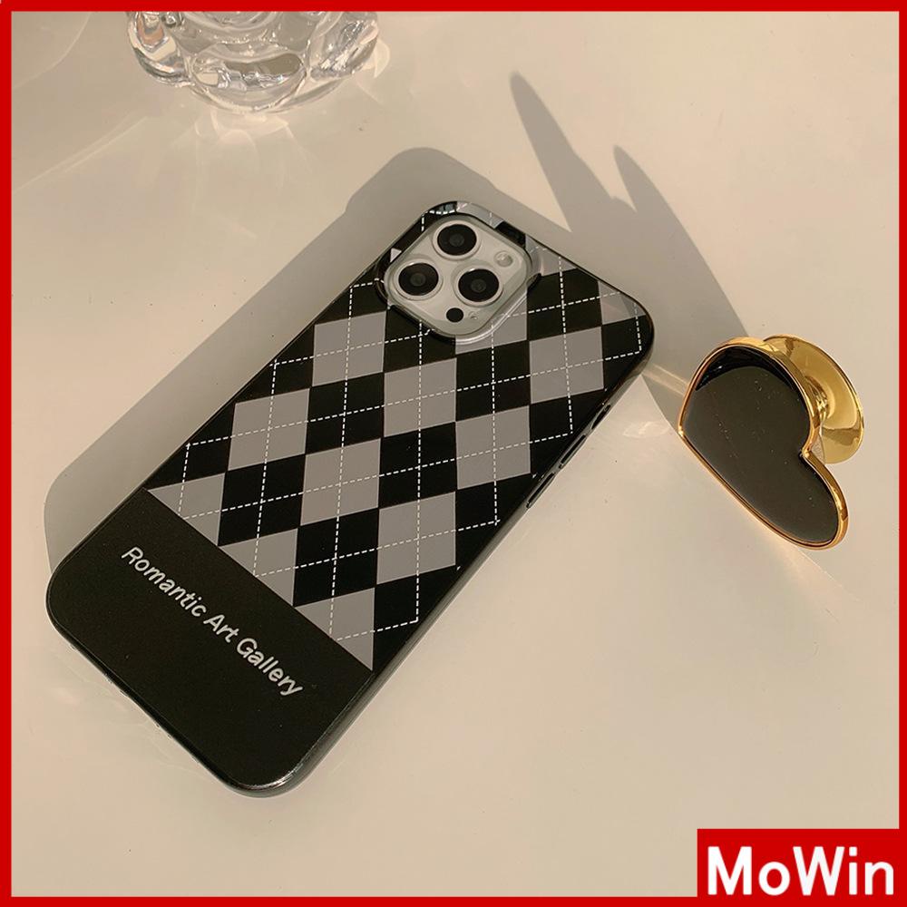 iPhone Case Silicone Soft Case Candy Case Black Heart Phone Stand with Folding Stand Grips Camera Bump Protection For iPhone 13 Pro Max iPhone 12 Pro Max iPhone 11 iPhone7 Plus