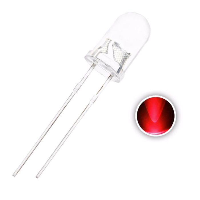 LED 5mm 5 mm F5 Clear Nyala Red Merah Satuan