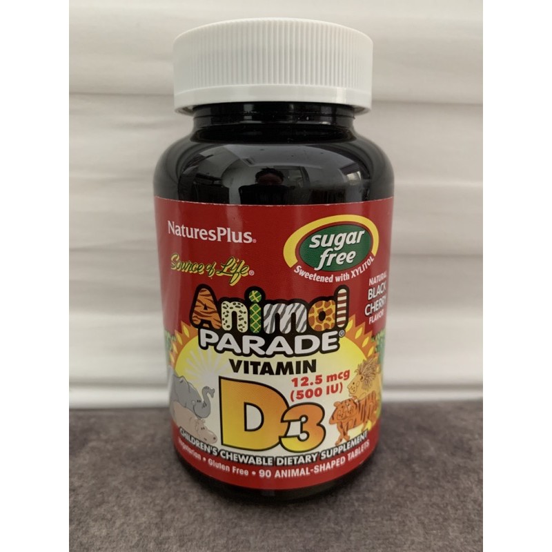 NATURES PLUS animal parade kids vitamin D3 90tabs