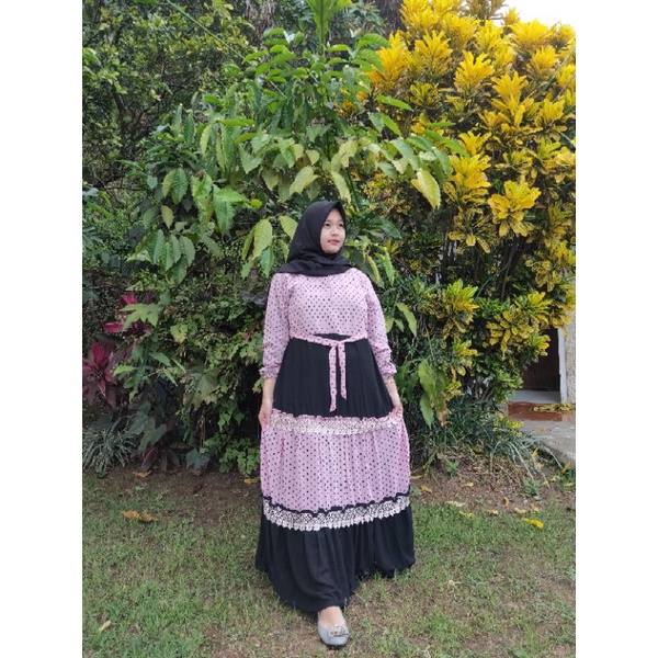 Gamis Ruffle/ Gamis Renda/ Gamis Polkadot/ Gamis Murah/ Gamis Dewasa/ Gamis Hitz/ Gamis Cantik