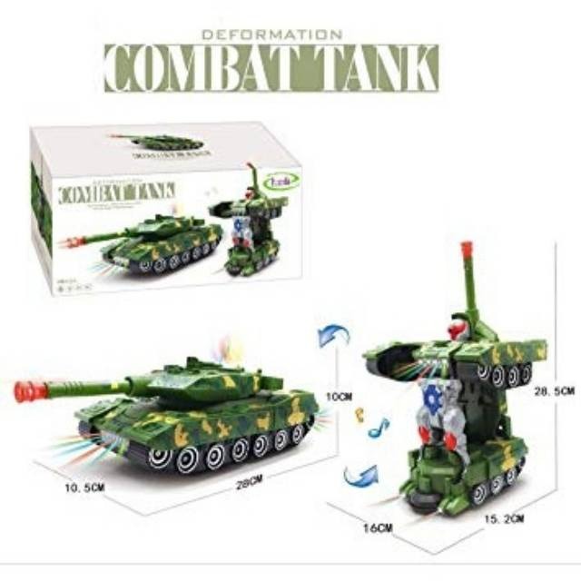 MAINAN MOBIL PERANG TANK GUN MARINE CORPS COMBAT TANK DEFORMATION