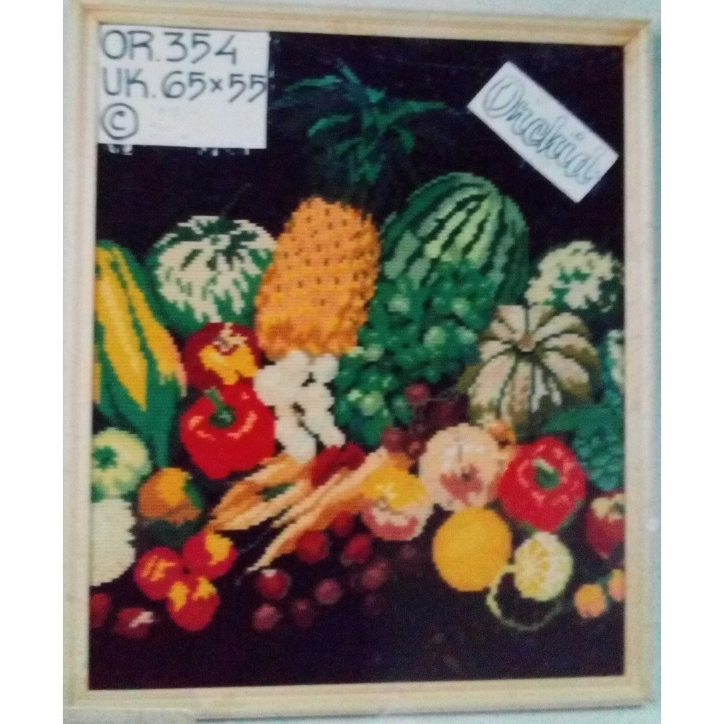 KRUISSTEEK KRISTIK ORCHID MOTIF BUAH BUAHAN or 354