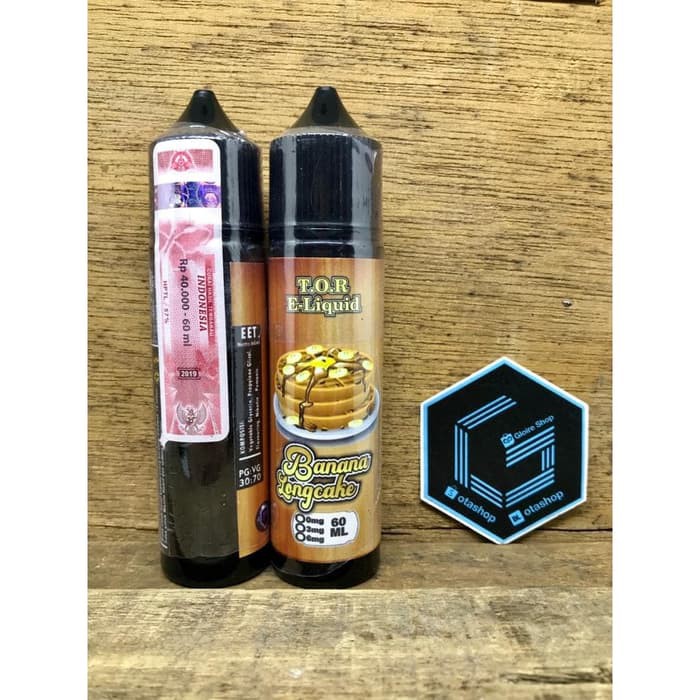 Tor Eliquid Banana Longcake 60ml 3mg liquid vape pita cukai long cake