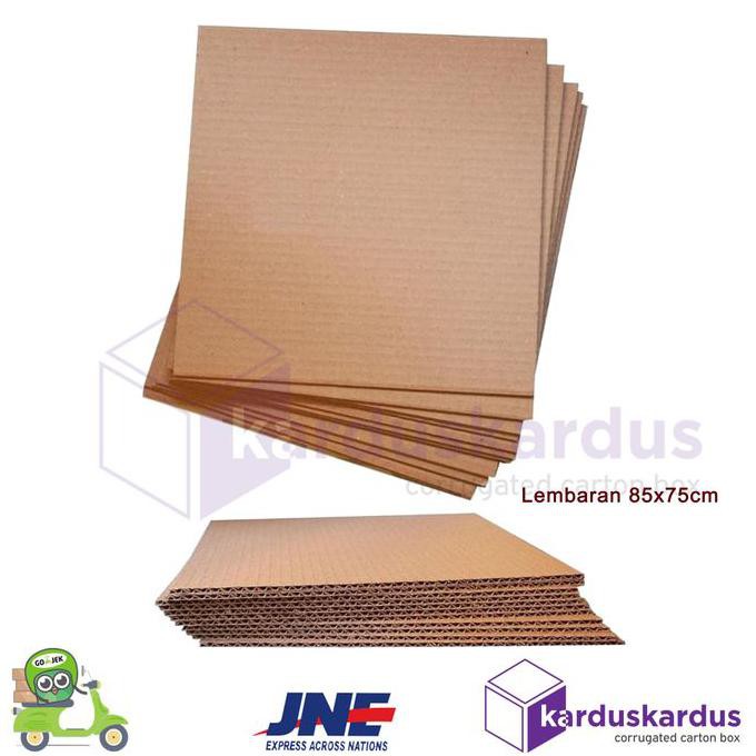 

((PROMO) TERBARU KARDUS KARTON LEMBARAN 85 x 75 SINGLE WALLCORRUGATED SHEET POLOS BARU DISKON HARGA