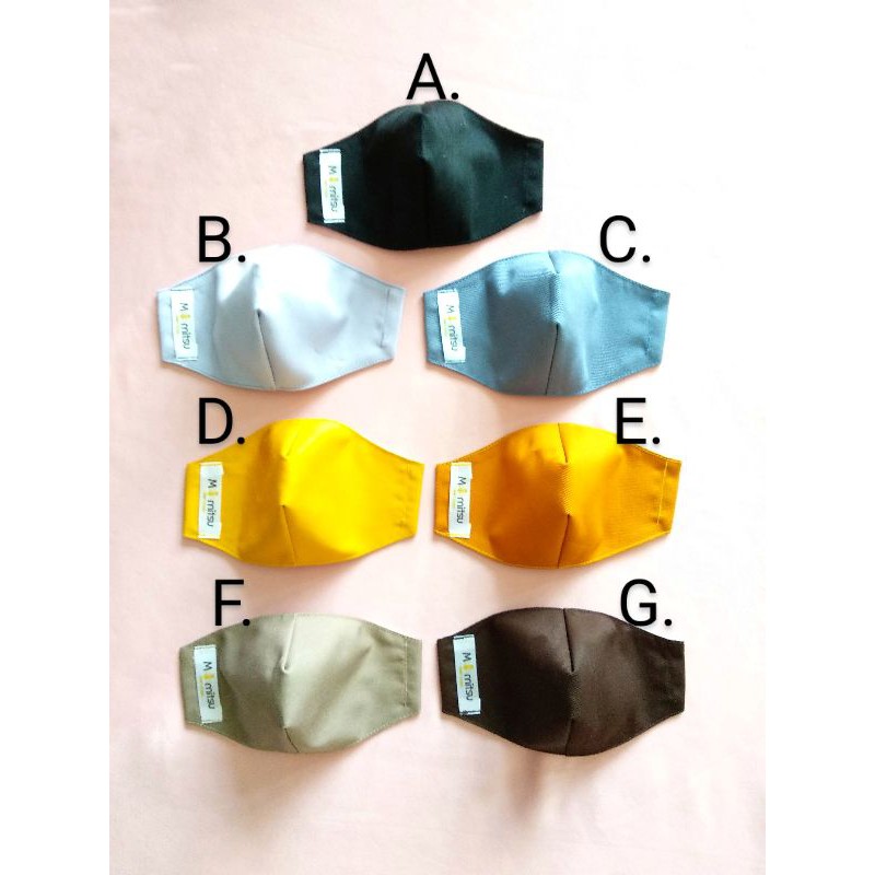 masker kain 4 D , cotton Drill 3lapis. Lebih BESAR NYAMAN dan TIDAK ENGAP