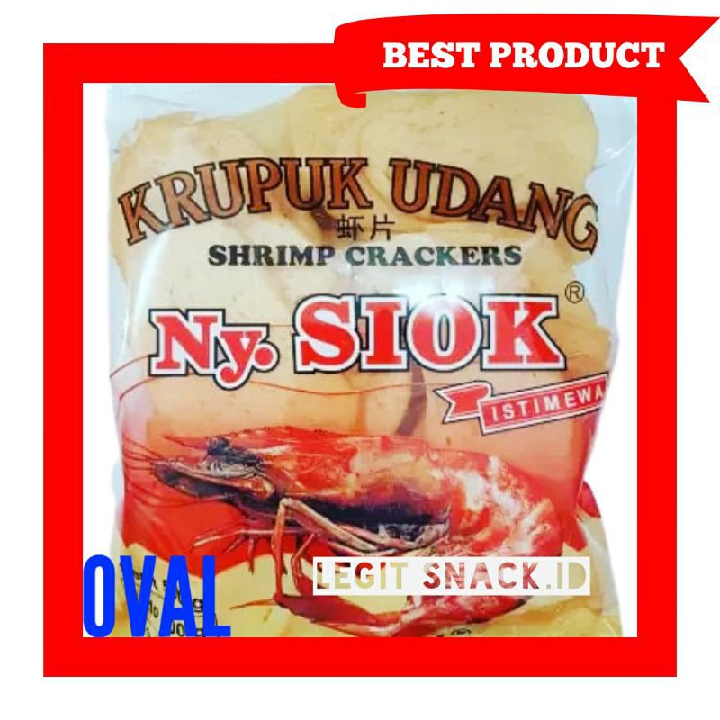 

Kerupuk Udang NySiok Oval Bulat / Krupuk Ny Siok Mentah 500Gr Ready Gojek Jakarta