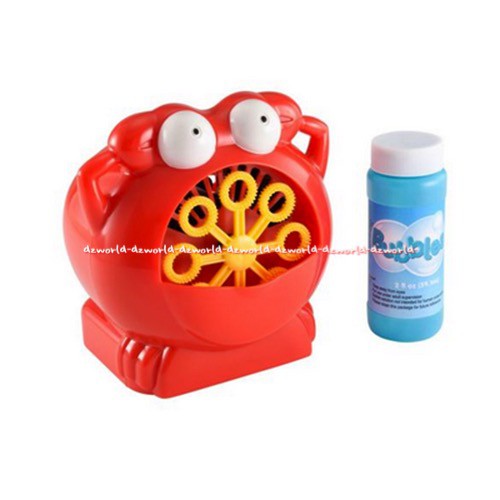 ELC Crab Bubble Blower Mainan Mesin Balon Bubble Kepiting Red