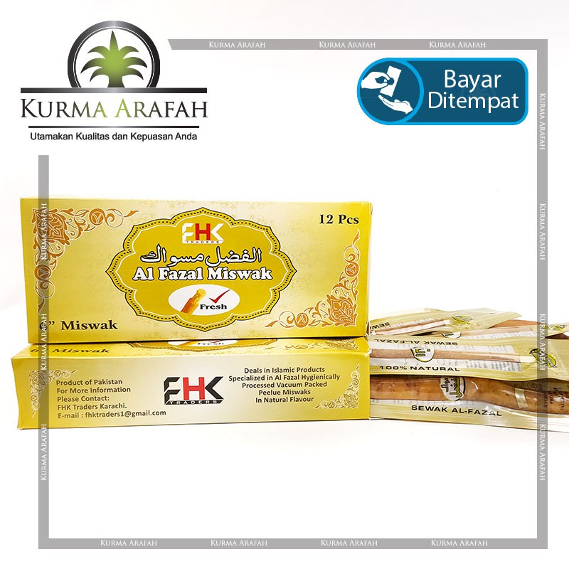 Siwak Kecil Al Fazal Original Product / Kayu Miswak  Al Fazal per Lusin