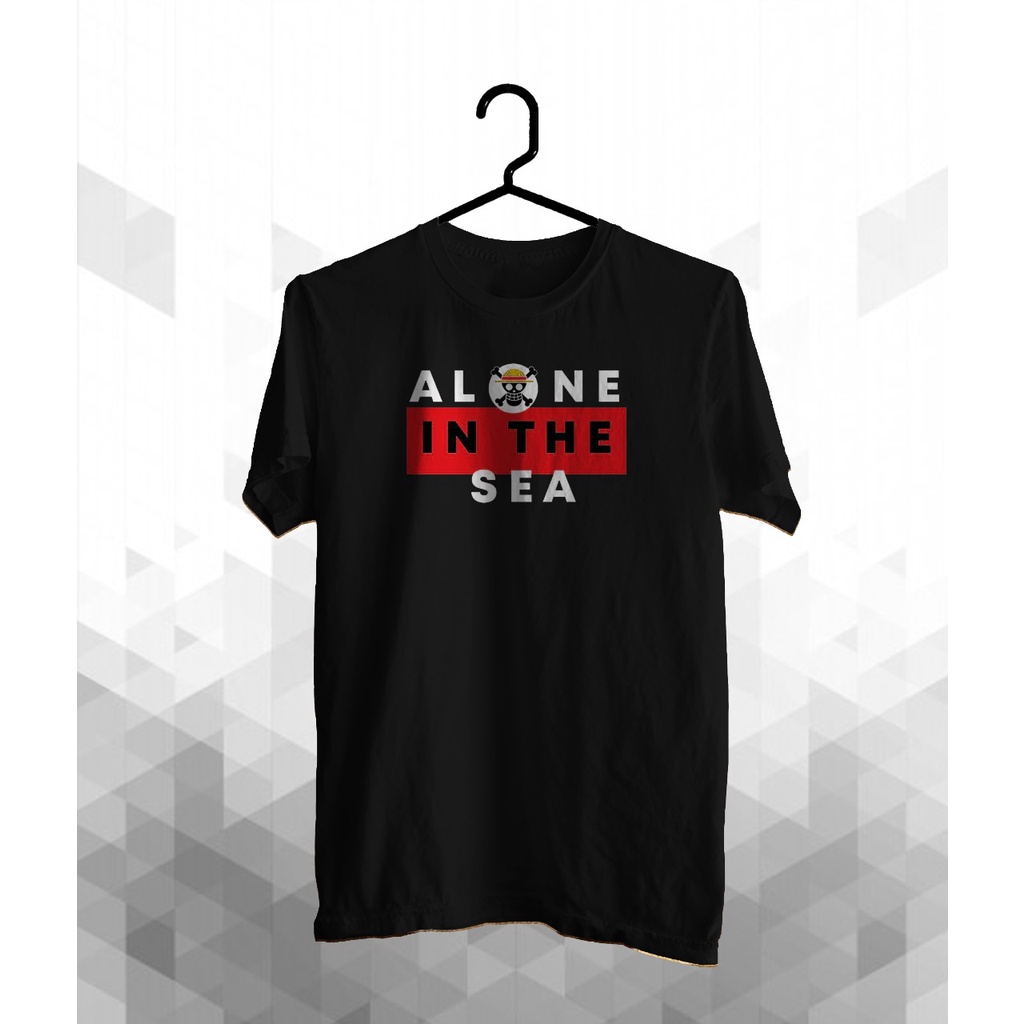 Sachio.clo - Kaos Distro Pria / T-shirt Distro/ALONE IN THE SEA-C009