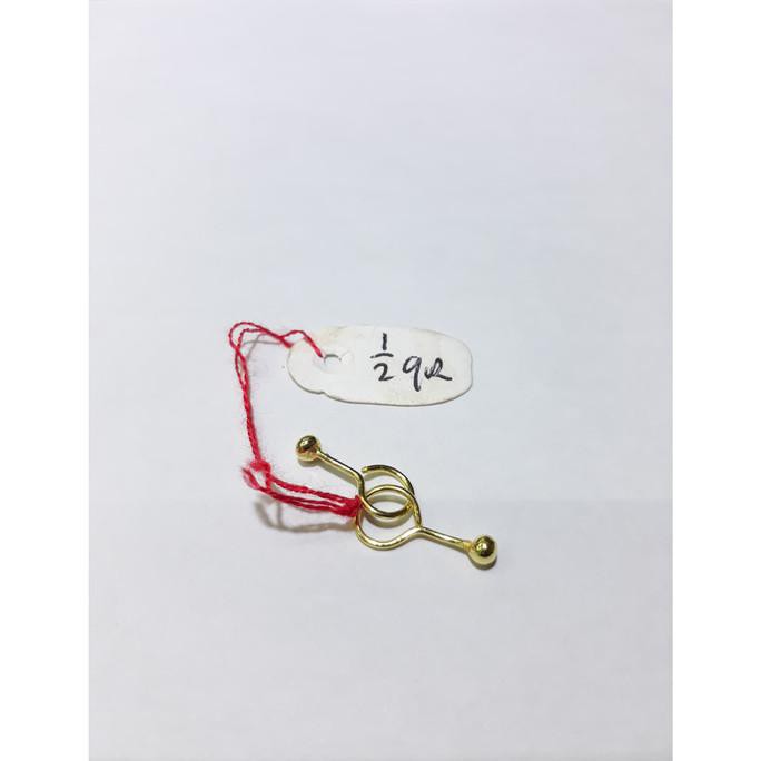 ANTING BAYI EMAS 24 KARAT MODEL TOGE BERAT 0.5 GRAM