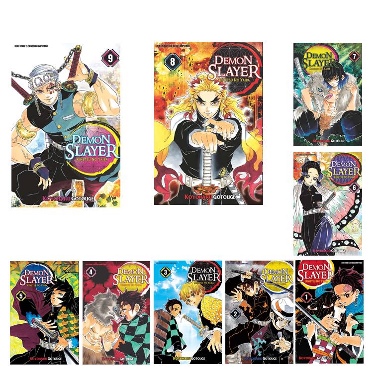 Komik Demon Slayer: Kimetsu no Yaiba 01 - 09 Lengkap/Koyoharu Gotouge/Gramedia (Original)