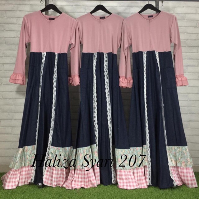Haliza gamis 207 (gamis only) original by haliza syari