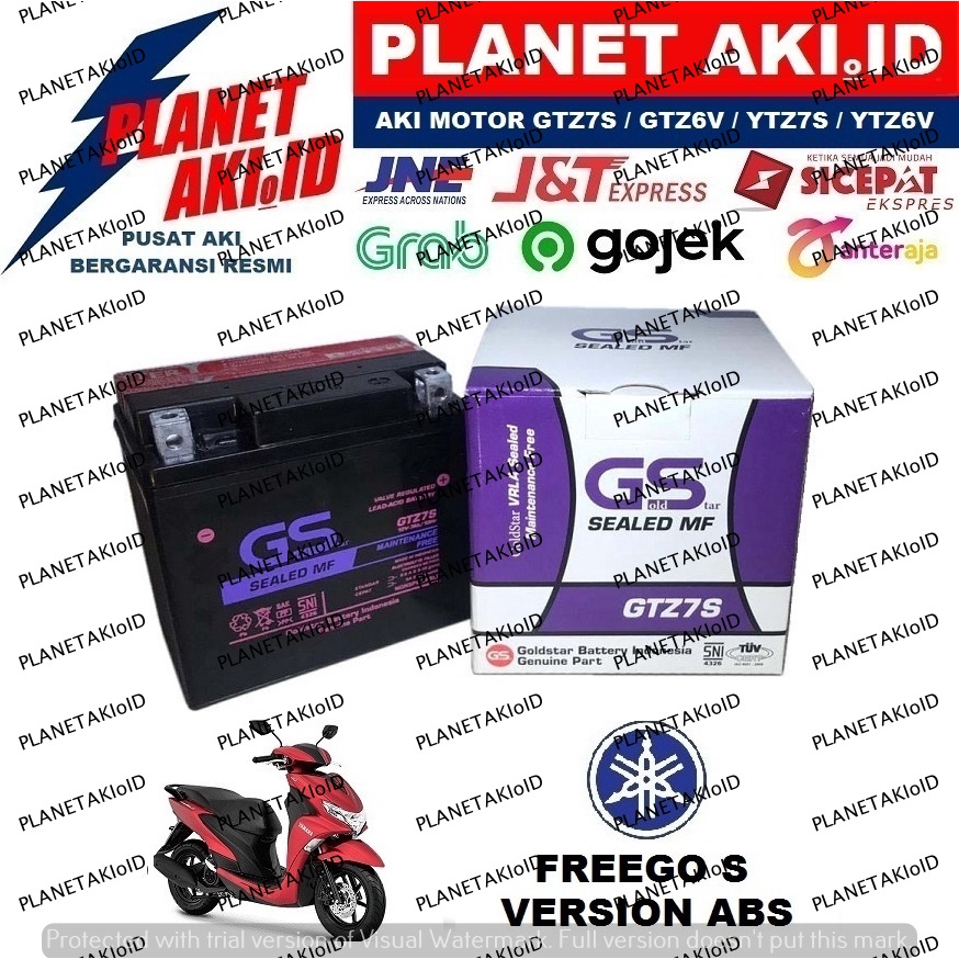 Aki Motor Yamaha Freego S ABS Version GTZ7S Accu Kering MF