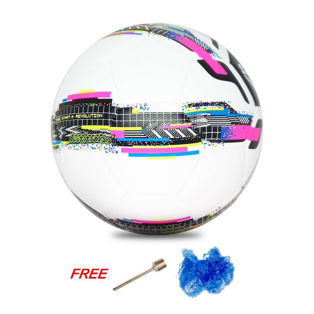 BOLA SEPAK SPECS / BOLA SOCCER SPECS PATRIOT FRACTAL PACK FB BALL - WHITE / ELECTRIC