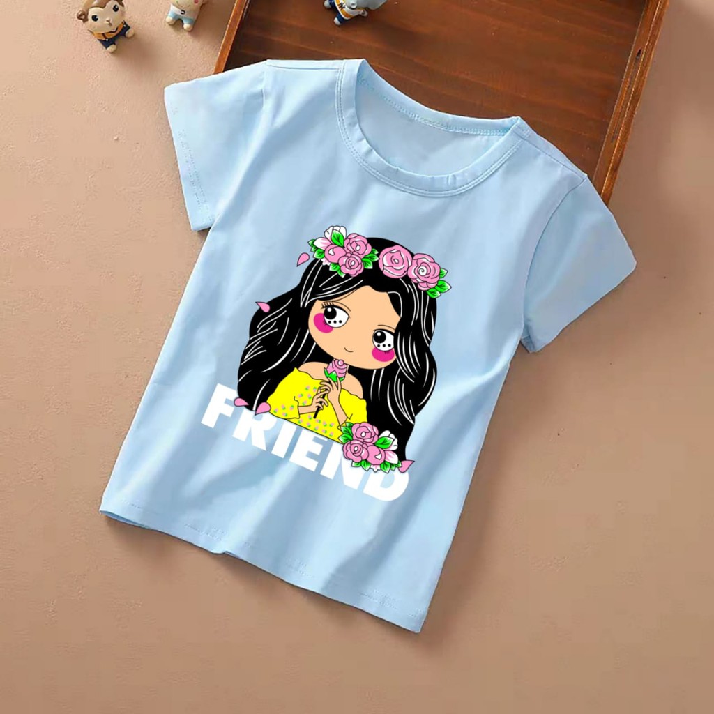 ALIPIO / KAOS ANAK GIRL MOTIF FRIEND / TERLARIS