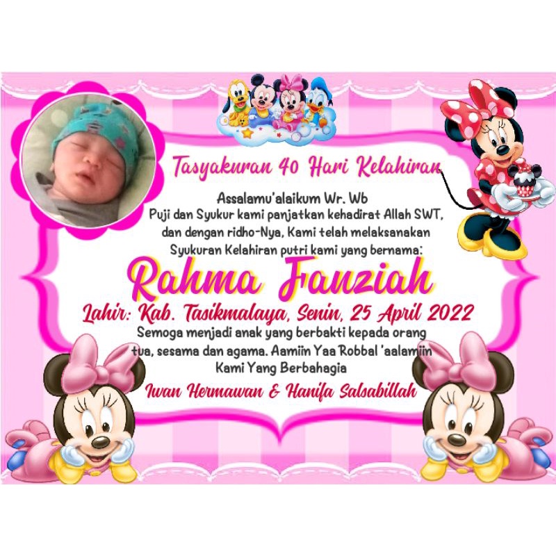 

STIKER LABEL NASI BOX ACARA SYUKURAN KELAHIRAN - AQIQAH- ULANG TAHUN MOTIF CEWEK (HELLO KITY - MICKEY MOUSE - UNICORN)