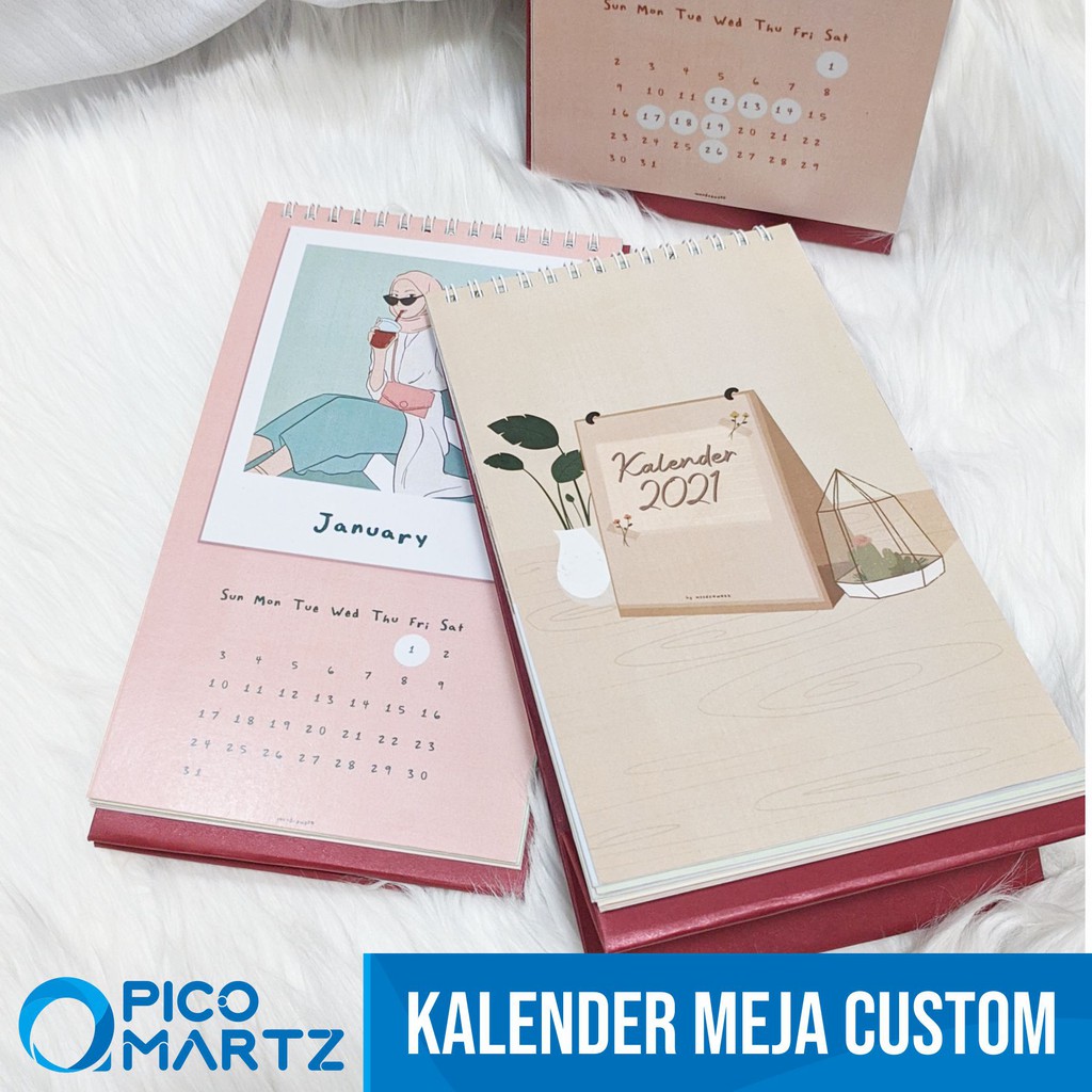 

kalender meja custom