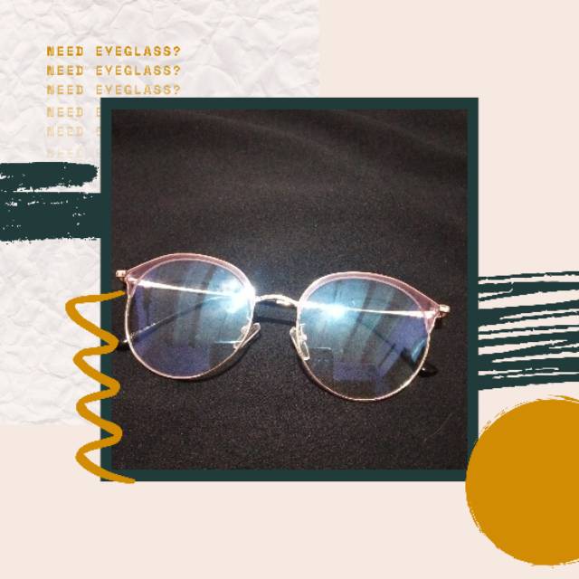 Frame Kacamata Tangkai Emas