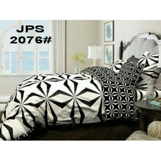 Sprei Katun Jepang Hitam Putih