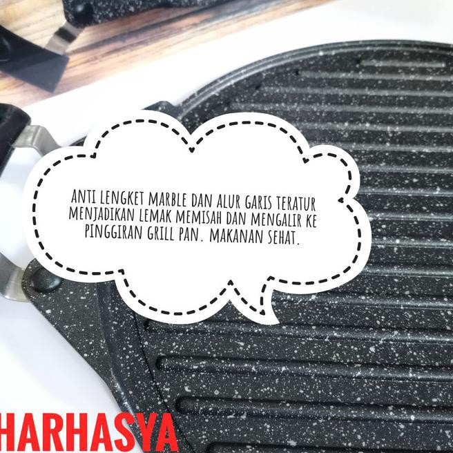 Galaxy Grill Premium Alat Pemanggang Marble Teflon- Galaxy Grill Barbeque Panggangan Anti Lengket