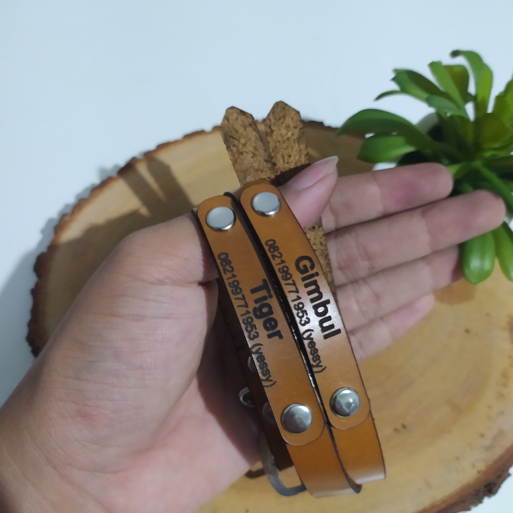 Kalung Kucing Anti Kutu Gratis Nama / Kalung Kucing Kulit Pullup Bonus Lonceng Sultan Leathers