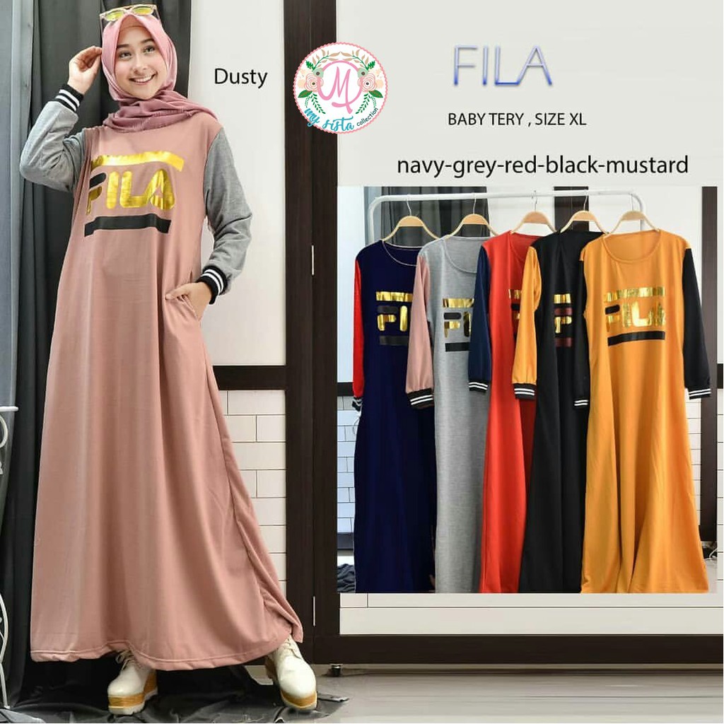 3118 Gamis Sporty Wanita Keren Murah Kekinian