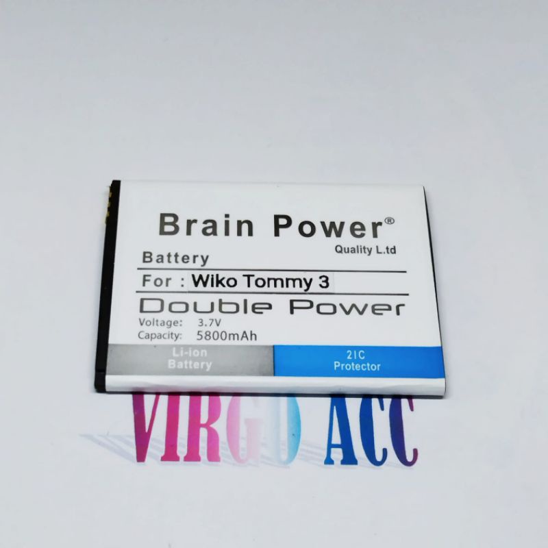 Baterai Batre Battery WIKO Tommy 3 / Tommy 3 Plus Double Power Battery Hp
