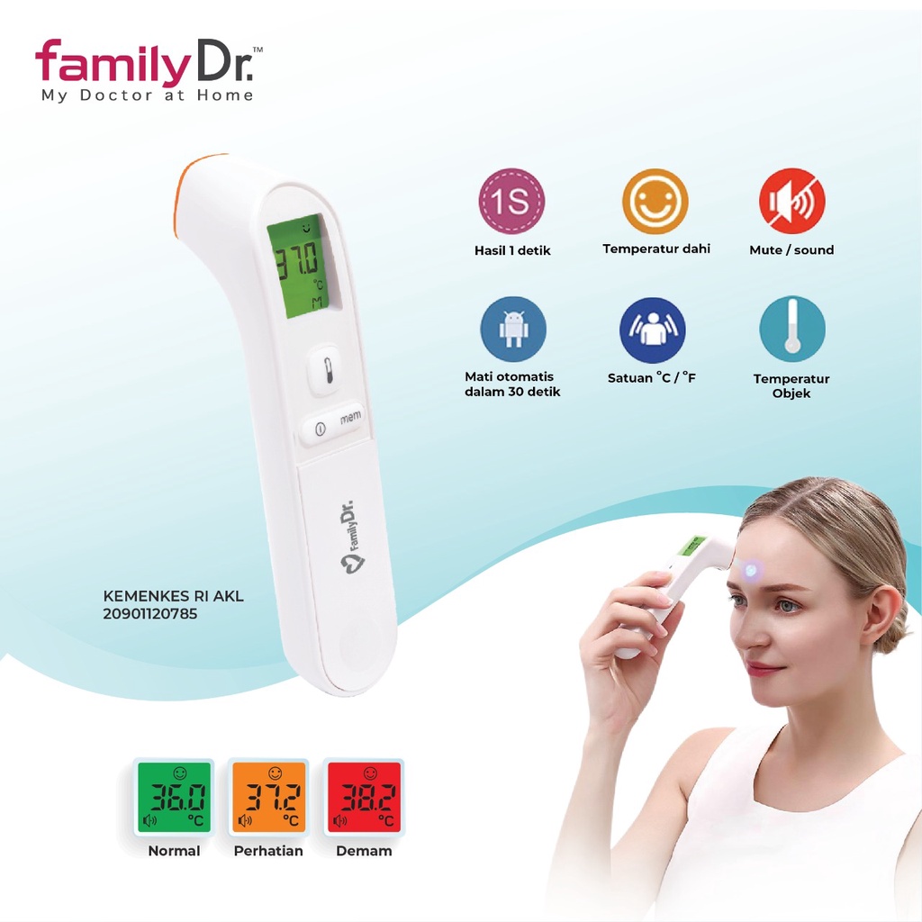 Thermometer Non Contact Family Dr Termometer Tembak Infrared FamilyDr