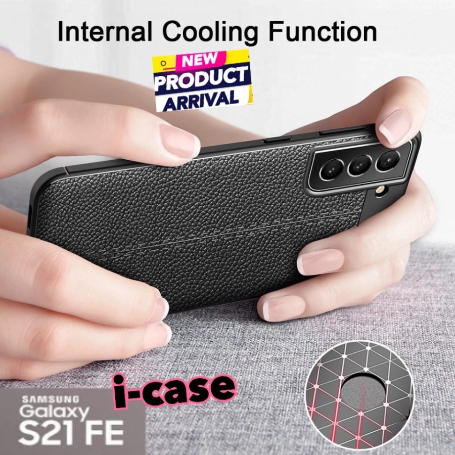Case Samsung S21 FE 5G casing soft motif leather S21 Fan Edition S21Fe