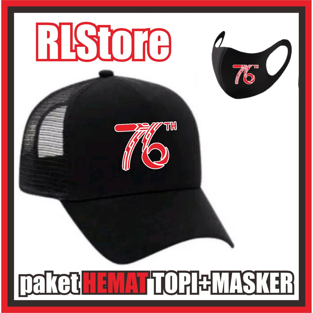 MURAH TOPI TRUCKER MASKER HUT RI-76 logo batik