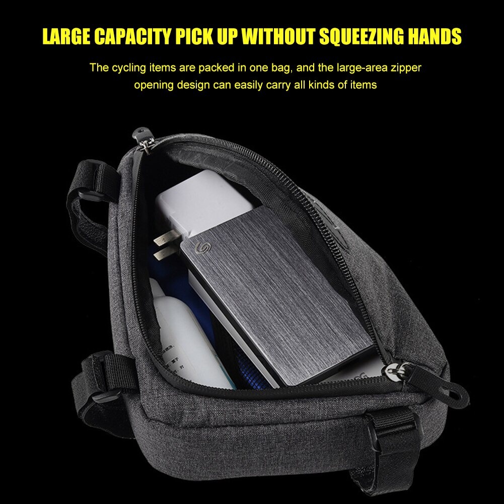 Tas Sepeda Serbaguna Triangle Frame Bag Pouch - ROS-12657 - Black