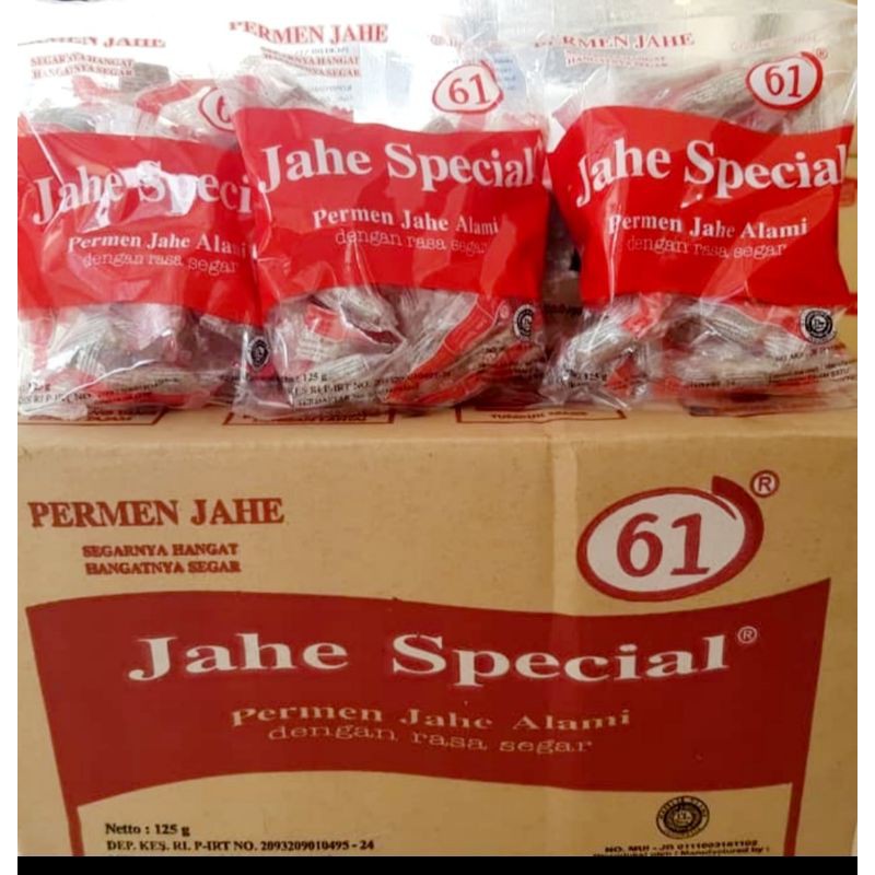 

PERMEN JAHE SPECIAL 61 | DINKES MUI HALAL 100% | BON BON | JAHE | MANISAN | SPECIAL | CANDY