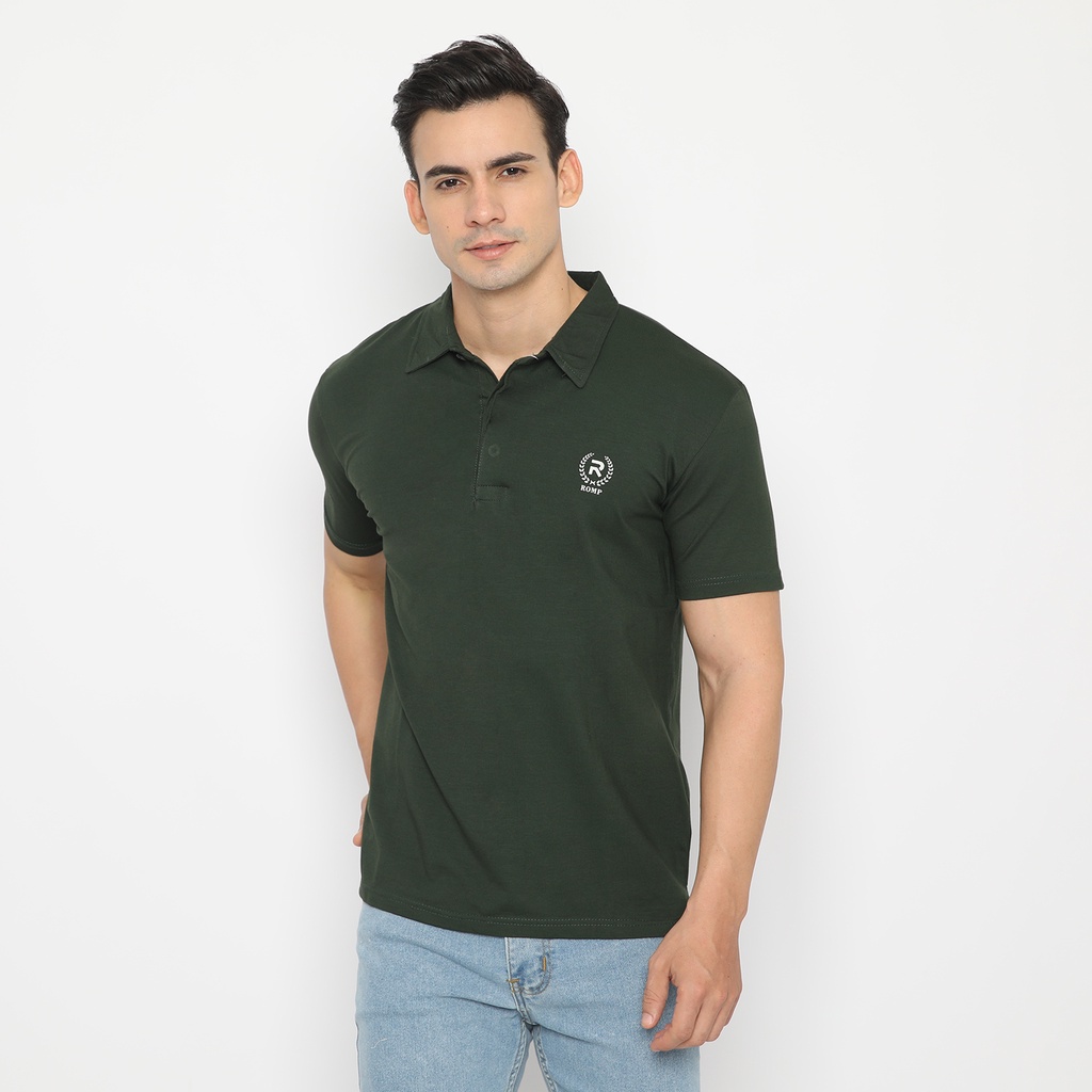 ROMP Kaos Polo Kerah Pria Spandex - Olive 2J21.62