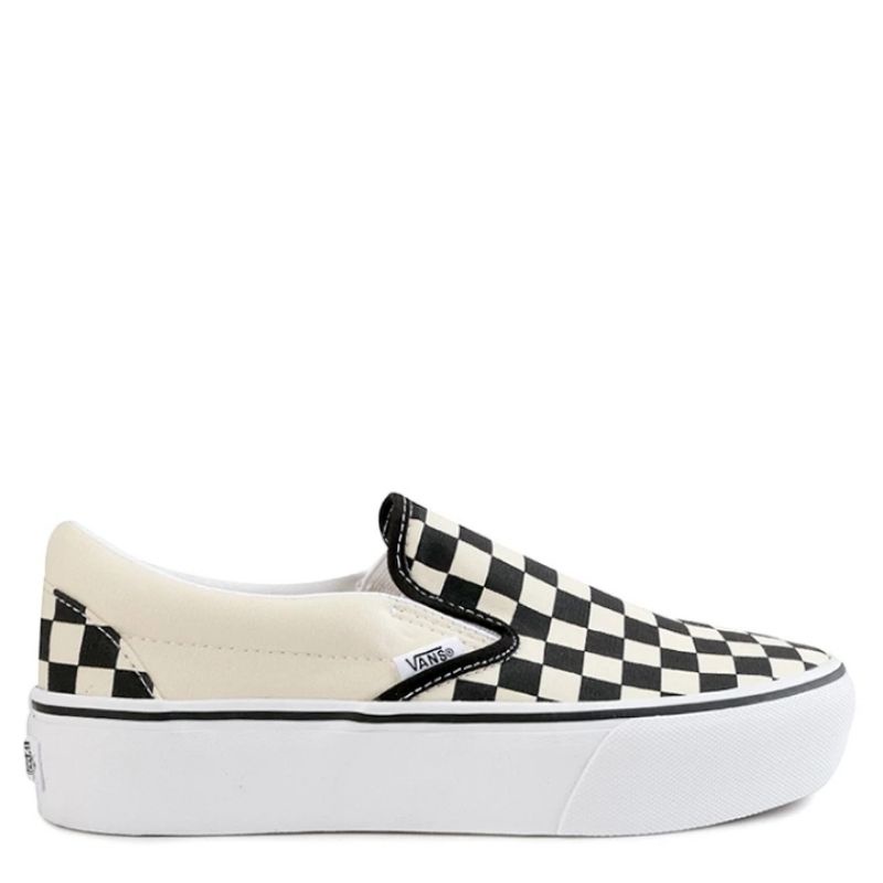 Vans Slip On Platform Checkerboard Black White Original PT NAVYA Store Resmi