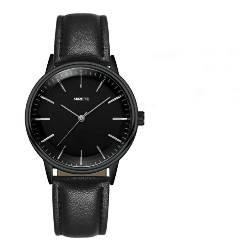 JAM TANGAN PRIA TALI KULIT ORIGINAL MIRETE WATERRESIST FREE BATRE CADANGAN_jam tangan pria casual tahan air_jam tangan pria bayar di tempat