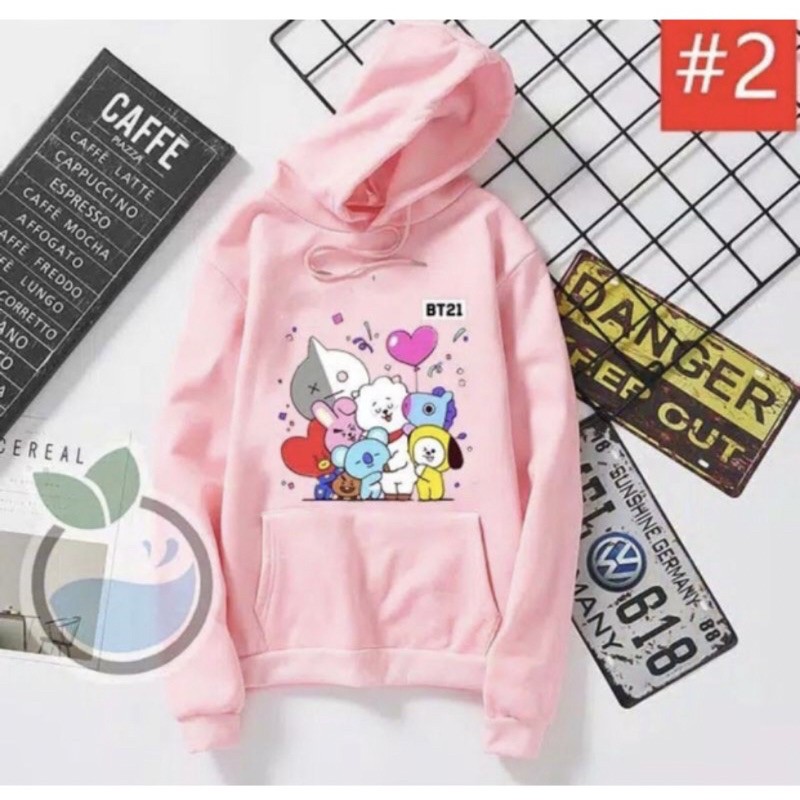 Hoodie Bt21 Sweater Casual Bt21 Hoodie Casual abg