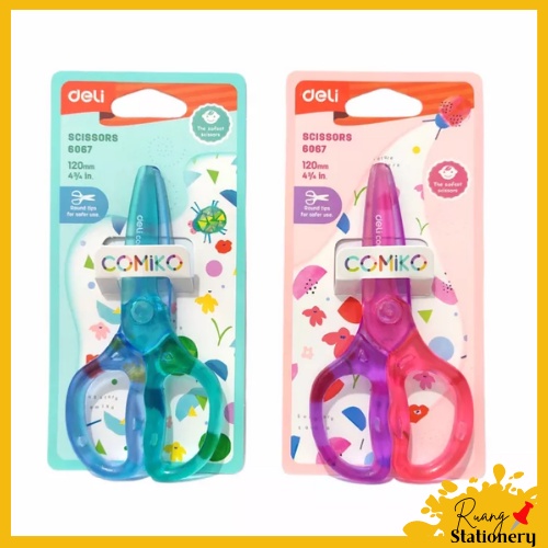 

DELI E6067 Gunting Plastik Plastic Scissors 120mm Aman untuk anak-anak