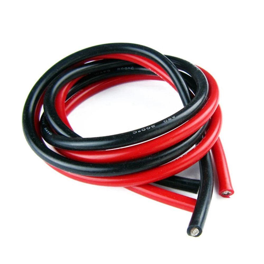 Kabel Silikon SOLIGHTER Hitam/Merah Suhu Tinggi 2meter Jalur Tes