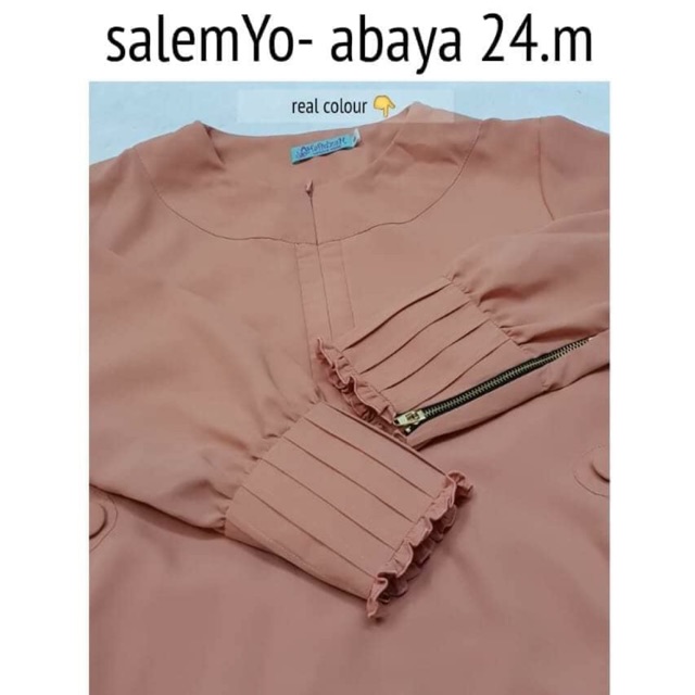 Gamis set RH salemYo ukuran XS syari simple daily wear muslimah cantik dapat cadar tali