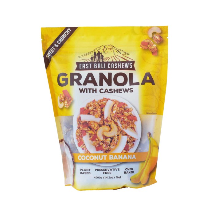 

Jual East Bali Cashews Granola - 400 Gr - Coconut Banana